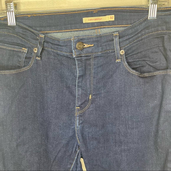 LEVI’S Curvy Bootcut Dark Wash Denim Jeans - Picture 8 of 16
